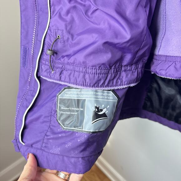 Columbia Woman's Purple 3-in-1 Interchange Jacket Medium Waterproof Hiking - Picture 5 of 11